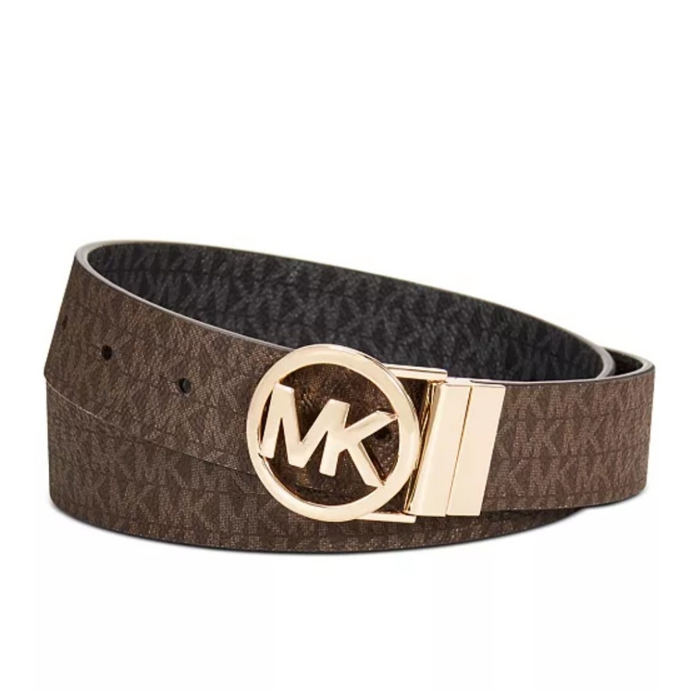 Michael Kors Reversible Logo with Logo Buckle Belt SIZE Medium NEW!